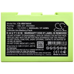 Батерия за прахосмукачка iRobot 5150, 7150, Roomba e5, Roomba i8 4624864  LiIon 14,4V 2600mAh CAMERON SINO - Image 6
