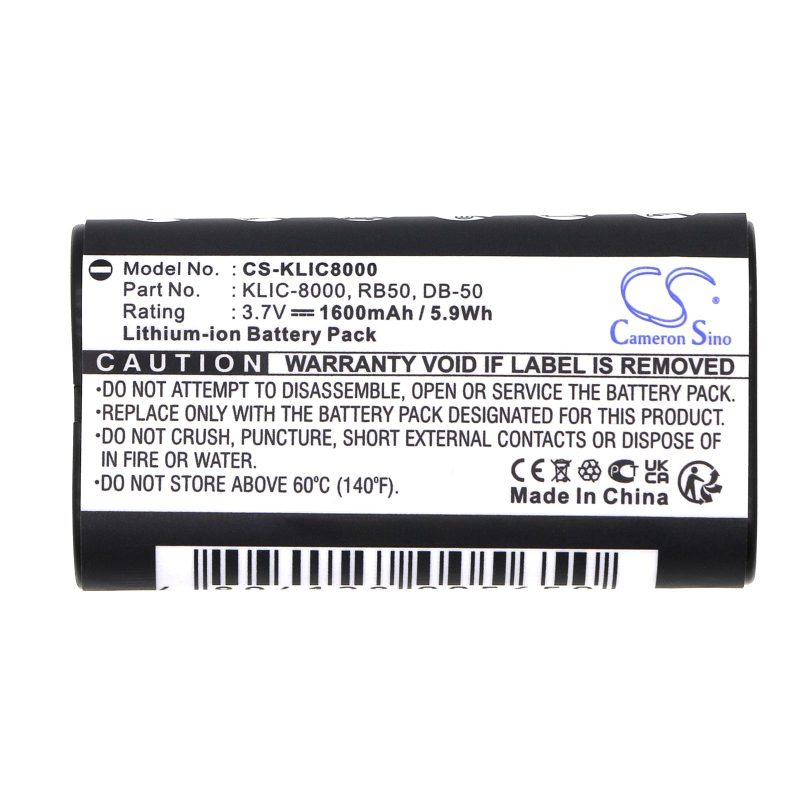 Батерия за фотоапарат  KODAK KLIC-8000 LiIon 3.7V  1600mAh Cameron Sino - Image 2