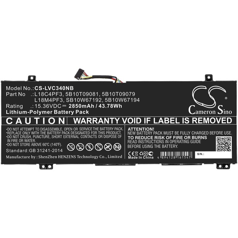 Батерия за лаптоп LENOVO IdeaPad C340-14API  L18C4PF3 15.36V 2850mAh LiPo CAMERON SINO - Image 3