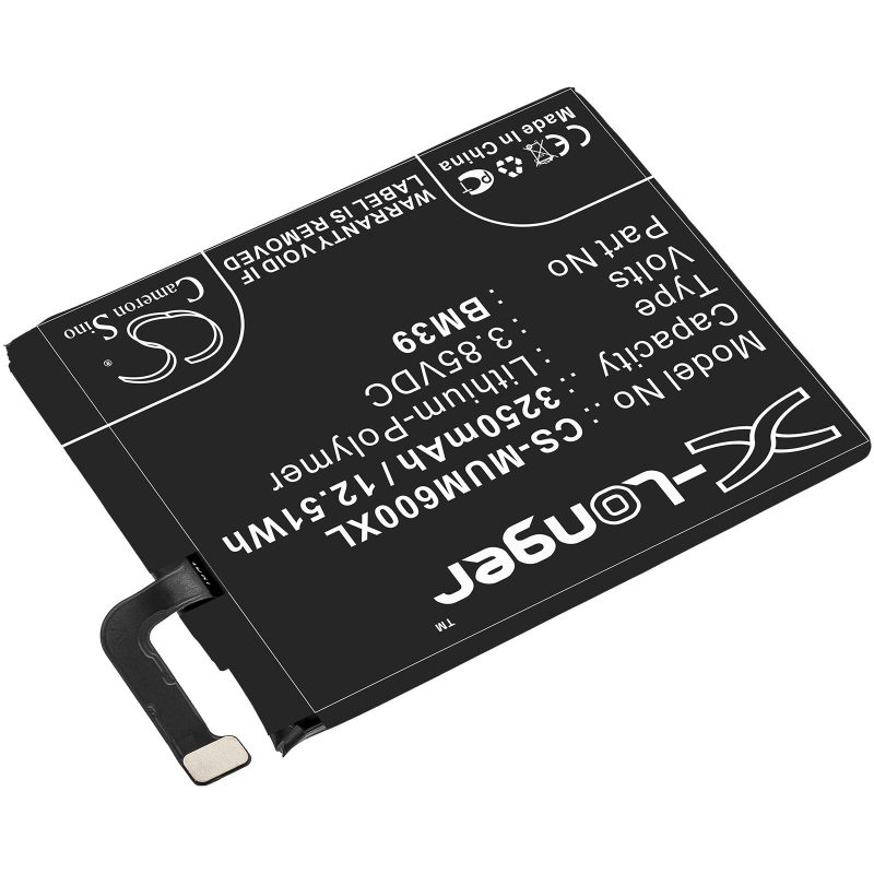 Батерия за мобилен телефон XIAOMI Mi6 BM39 3,85V 3250mAh LiPo CAMERON SINO - Image 2