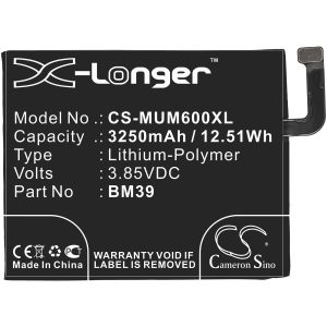 Батерия за мобилен телефон XIAOMI Mi6 BM39 3,85V 3250mAh LiPo CAMERON SINO - Image 3