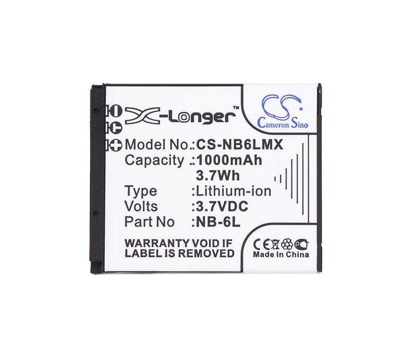 Батерия за фотоапарат CANON NB6L LiIon 3.7V 1000mAh LiIon Cameron Sino