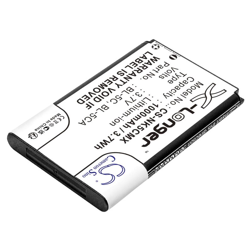 Батерия за мобилен телефон CAMERON SINO BL-5C, за Nokia 105 2700 3110 5130 6230 E50, 3.7V, 1000mAh - Image 2