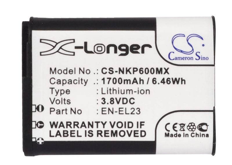 Батерия за апарат NIKON EN-E23  Coolpix P600; P900  LiIon 3,8V  1700mAh  Cameron Sino - Image 3