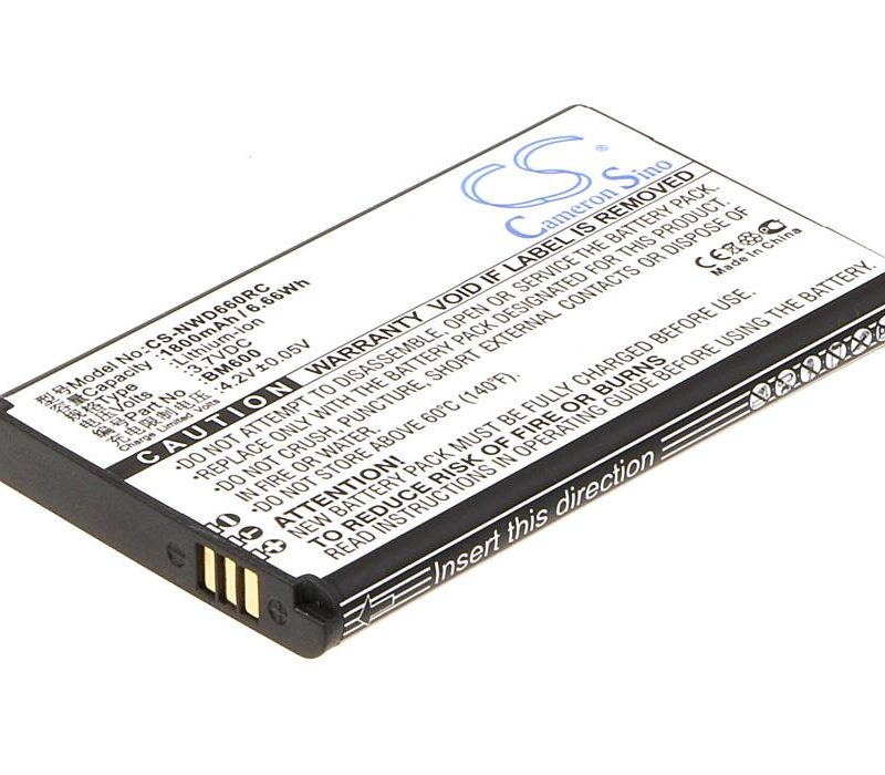 Батерия  за рутер хотспот  ZTE NUBIA WD660 6BT-R600A-0006 / BM600 / ZYXEL  3,7V  1800mAh CAMERON SINO