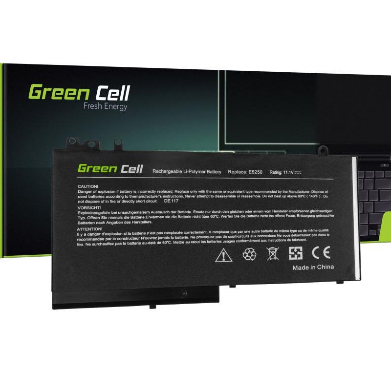 Батерия за лаптоп GREEN CELL, Dell Latitude 12 5250 E5250 14 E5450 15 E5550 11 3150 3160 RYXXH  11,1V 2900mAh