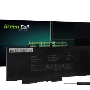 Батерия за лаптоп  DELL Latitude 5280 5290 5480 5490 5491 5495 5580 5590 5591 Precision 3520 3530 93FTF GJKNX 7,6V 6200mAh GREEN CELL