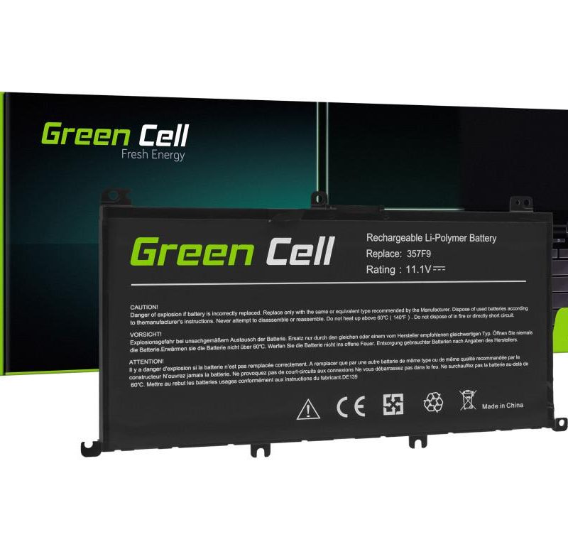 Батерия за лаптоп GREEN CELL,  Dell Inspiron 15 5576 5577 7557 7559 7566 7567  357F9 11.1V 4200mAh