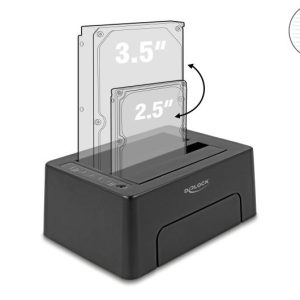 Външна докинг станция Delock, За 2 x SATA HDD / SSD, USB-C
