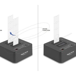 Delock M.2 Докинг станция за 2 x M.2 NVMe, клониране,изтриване, до 20 Gbps, USB-C, адаптер - Image 3