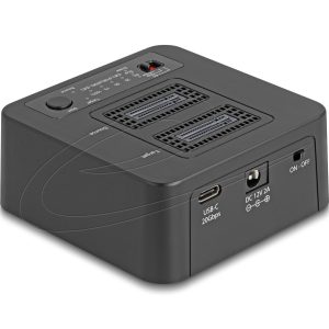 Delock M.2 Докинг станция за 2 x M.2 NVMe, клониране,изтриване, до 20 Gbps, USB-C, адаптер