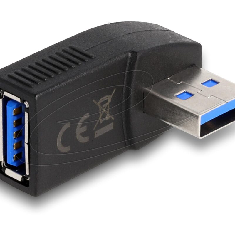 Адаптер Delock USB 3.0 мъжко-женско под ъгъл 270°, хоризонтално