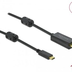 Кабел Delock USB-C - HDMI (DP Alt Mode) 4K 60 Hz, 1 m, Черен - Image 2