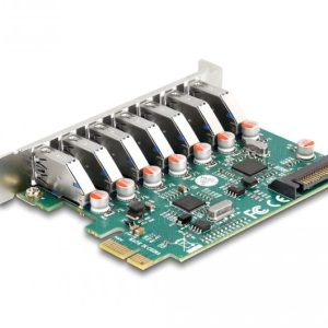 Карта PCI Express x1 Delock към 7 x external USB 5 Gbps Type-A - Image 2
