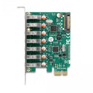 Карта PCI Express x1 Delock към 7 x external USB 5 Gbps Type-A - Image 3