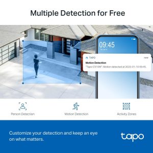 Външна охранителна WiFi камера TP-Link Tapo C510W - 2K Pan/Tilt - Image 5