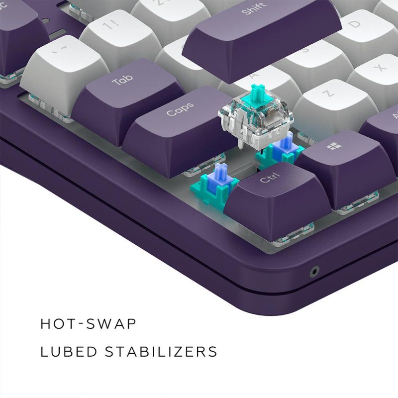 Геймърскa механична клавиатура Dark Project ALU87A Violet RGB - TKL - Image 6