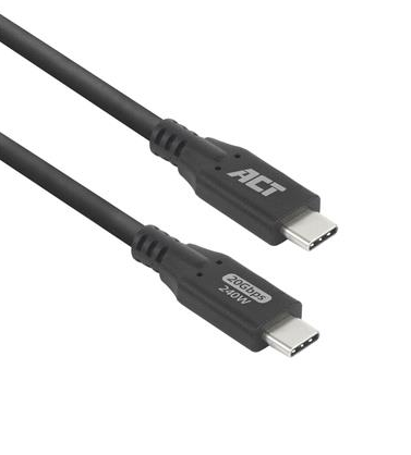 ACT Кабел USB-C - USB-C, 0.5 м / USB4, 20Gbps, 240W
