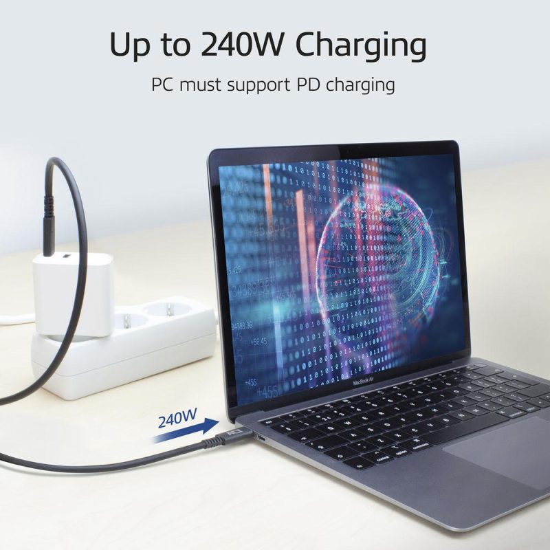ACT Кабел USB-C - USB-C, 1 м / USB4, 20Gbps, 240W, сертифициран USB-IF - Image 6
