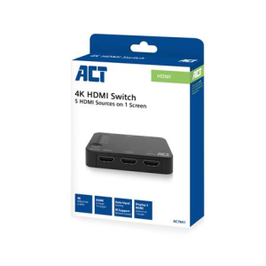 HDMI суич ACT AC7841, 5/1, 3D, 4K@60Hz, Черен - Image 7
