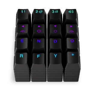 Капачки за механична клавиатура ENDORFY - 124 бр PBT - Черно - Image 4