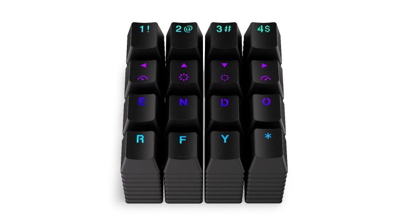 Капачки за механична клавиатура ENDORFY - 124 бр PBT - Черно - Image 4