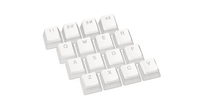 Капачки за механична клавиатура ENDORFY - 104 бр PBT, US Layout, Onyx White - Image 2