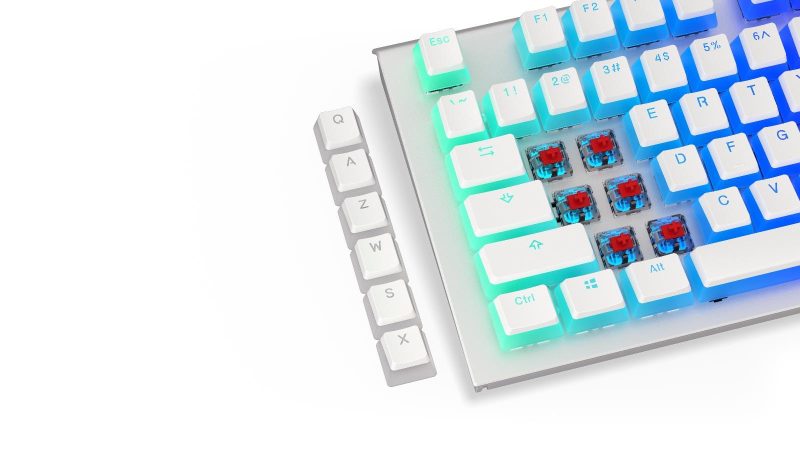 Капачки за механична клавиатура ENDORFY - 104 бр PBT, US Layout, Onyx White - Image 3