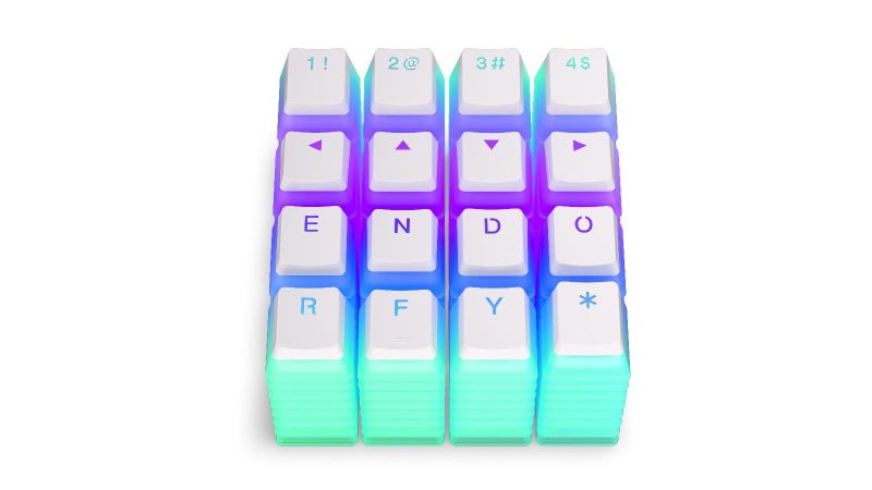 Капачки за механична клавиатура ENDORFY - 104 бр PBT, US Layout, Onyx White - Image 7