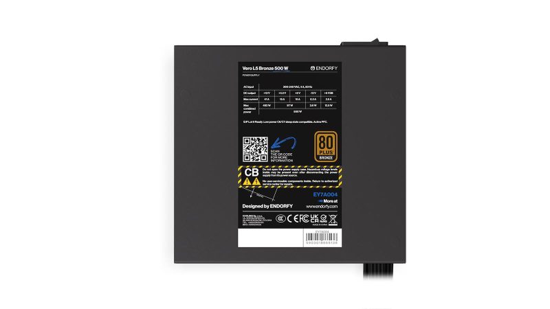 Захранващ блок Endorfy VERO L5 500W 80+ Bronze - Image 6