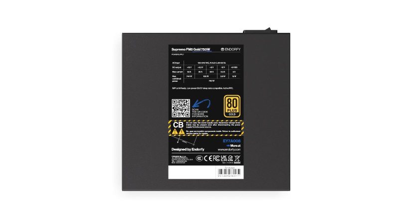 Захранващ блок Endorfy Supremo FM5 750W 80+ Gold - Fully Modular - Image 6