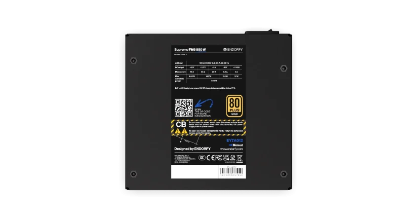 Захранващ блок Endorfy Supremo FM6 850W 80+ Gold, PCIe 5.1 - Fully Modular - Image 8