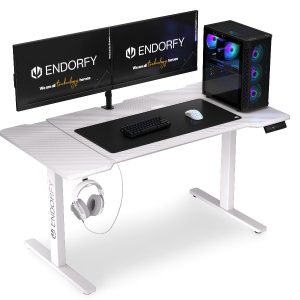 Геймърско бюро ENDORFY - Atlas L Electric - Onyx White - Image 3