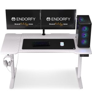 Геймърско бюро ENDORFY - Atlas L Electric - Onyx White - Image 7