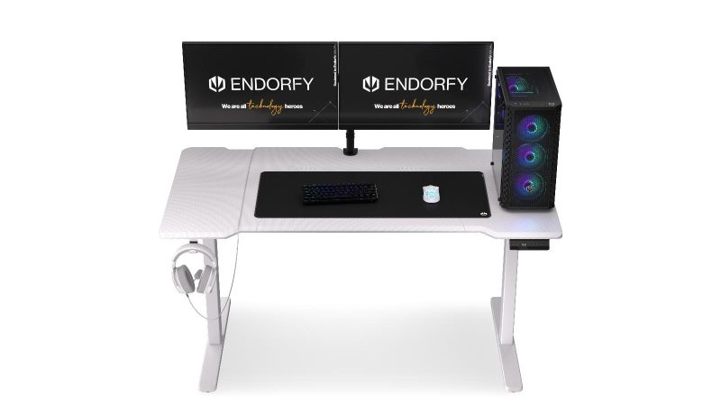 Геймърско бюро ENDORFY - Atlas L Electric - Onyx White - Image 7