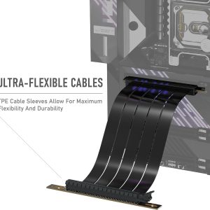 Кабел EZDIY-FAB Riser Cable Right Angle 200mm PCI-E x16 4.0 - Image 2