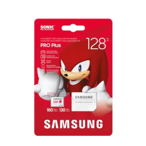 Карта памет Samsung SONIC PRO PLUS, microSDXC, UHS-I, 128GB, Адаптер