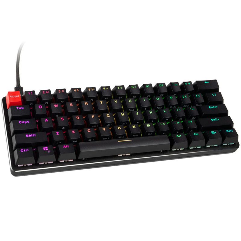 Геймърска механична клавиатура Glorious GMMK Black Compact - Gateron Brown Switches,  US-Layout - Image 2