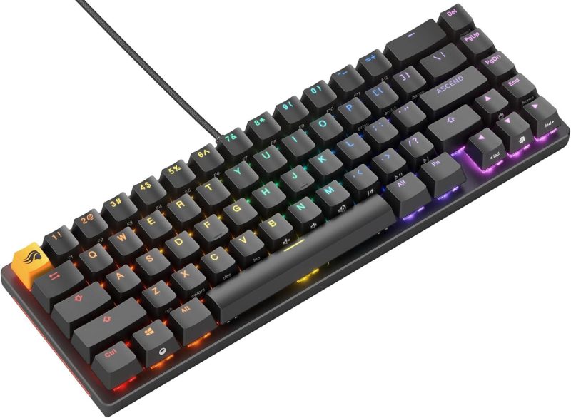 Геймърска механична клавиатура Glorious GMMK 2 Black Compact- Fox Switches US-Layout - Image 2