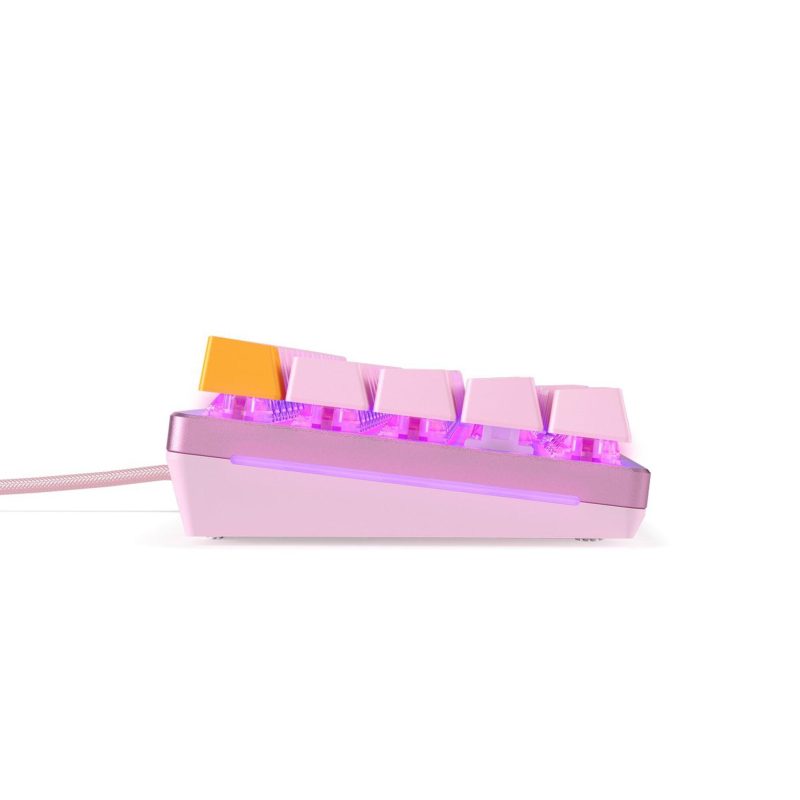 Геймърска механична клавиатура Glorious GMMK 2 Pink Compact- Fox Switches UK-Layout - Image 3