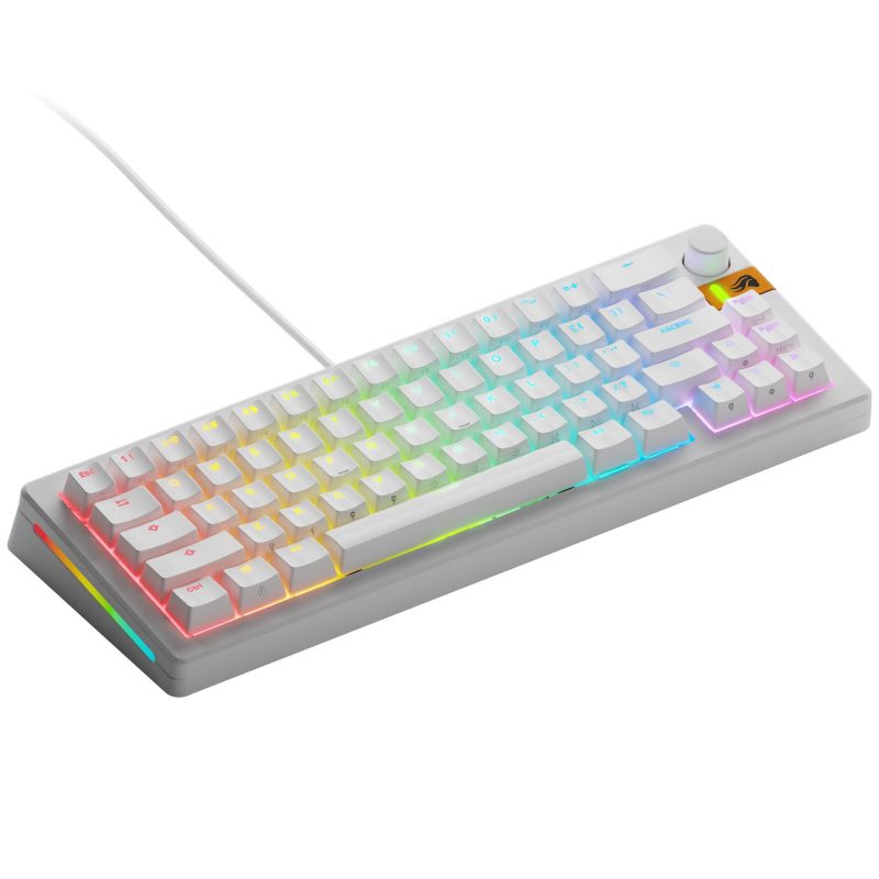 Геймърска механична клавиатура Glorious GMMK 3 HE 65% White - Fox HE Switches - Image 2