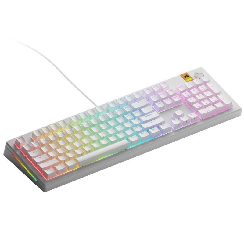 Геймърска механична клавиатура Glorious GMMK 3 HE 100% White - Fox HE Switches - Image 2