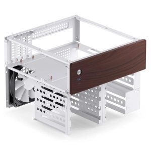 Кутия Jonsbo N4 NAS, m-ATX, Бяла - Image 4