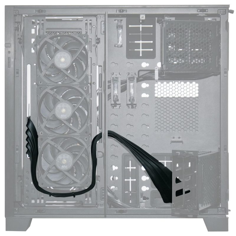 Кабел Lian Li PW-PCIV-4-90X PCIe 4.0 Riser Cable - 900mm, Черен - Image 4