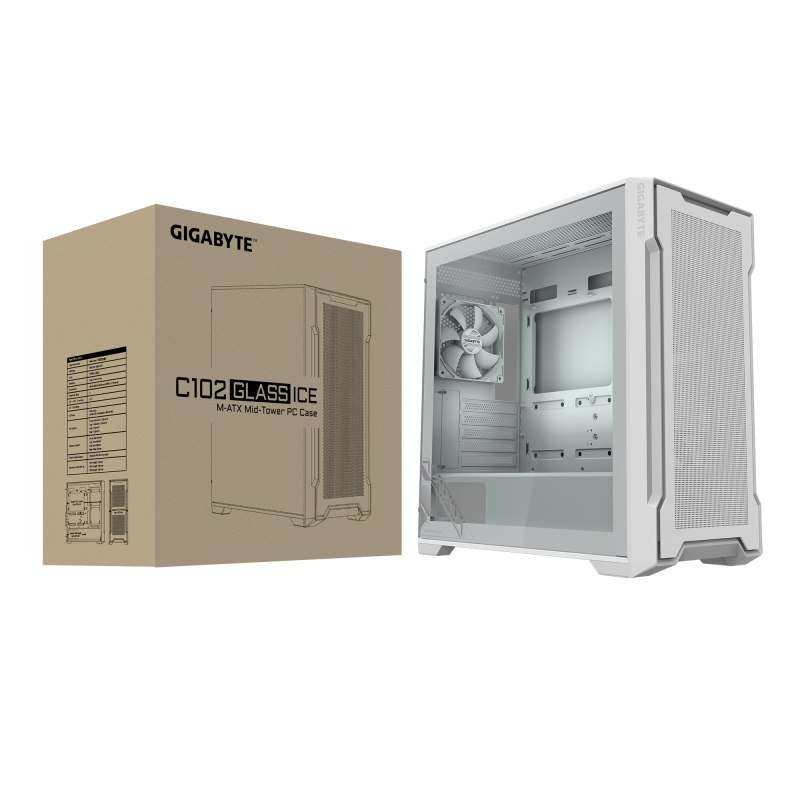 Кутия Gigabyte C102 Glass ICE, Mid-Tower - Image 8