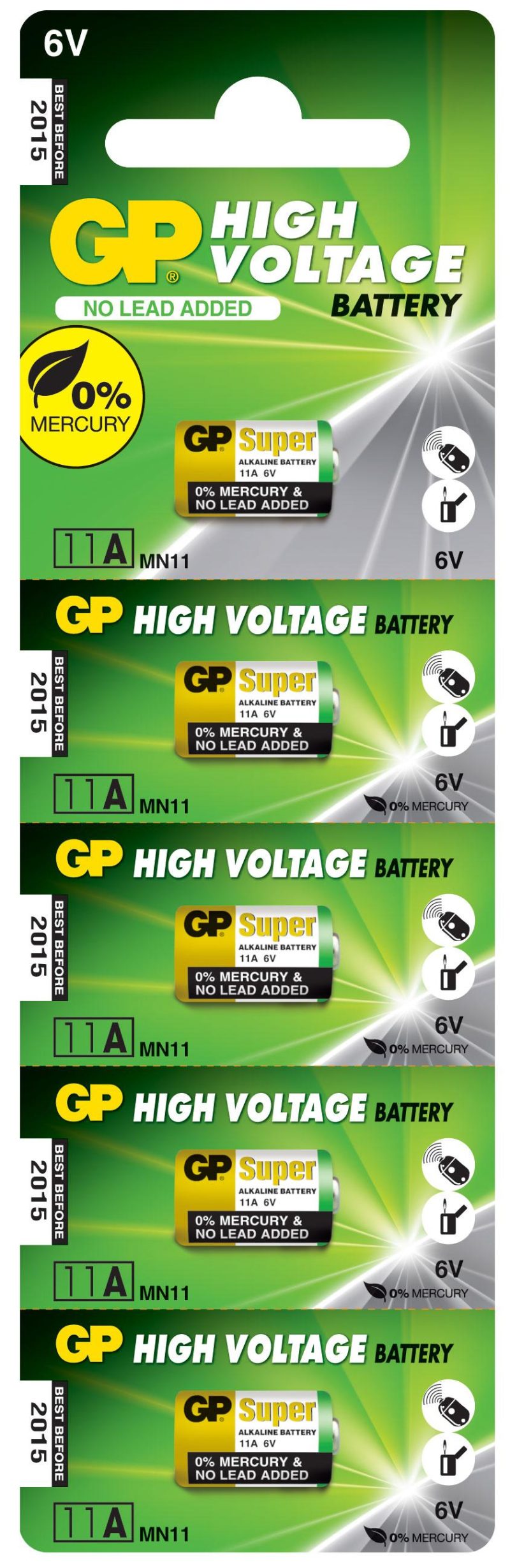 Алкална батерия GP А11 6V за дистанционни /5бр./pack цена за 1 бр./ - Image 3