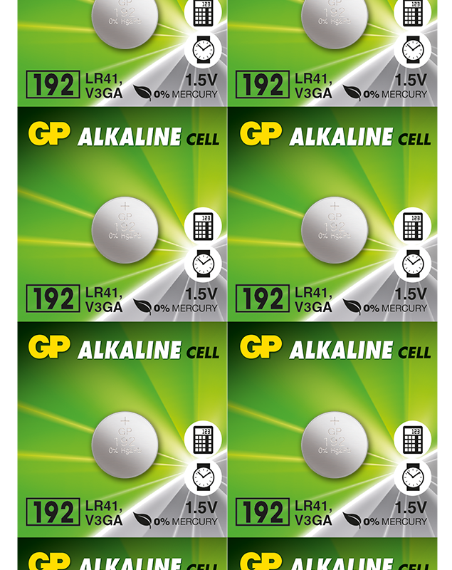 Бутонна алкална батерия GP BATTERIES GP192, LR-41, 1.55V, AG3