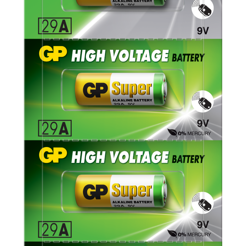 Алкална батерия GP 9 V, 5бр. в блистер, Цената е за 1 батерия, А29, A32, A25
