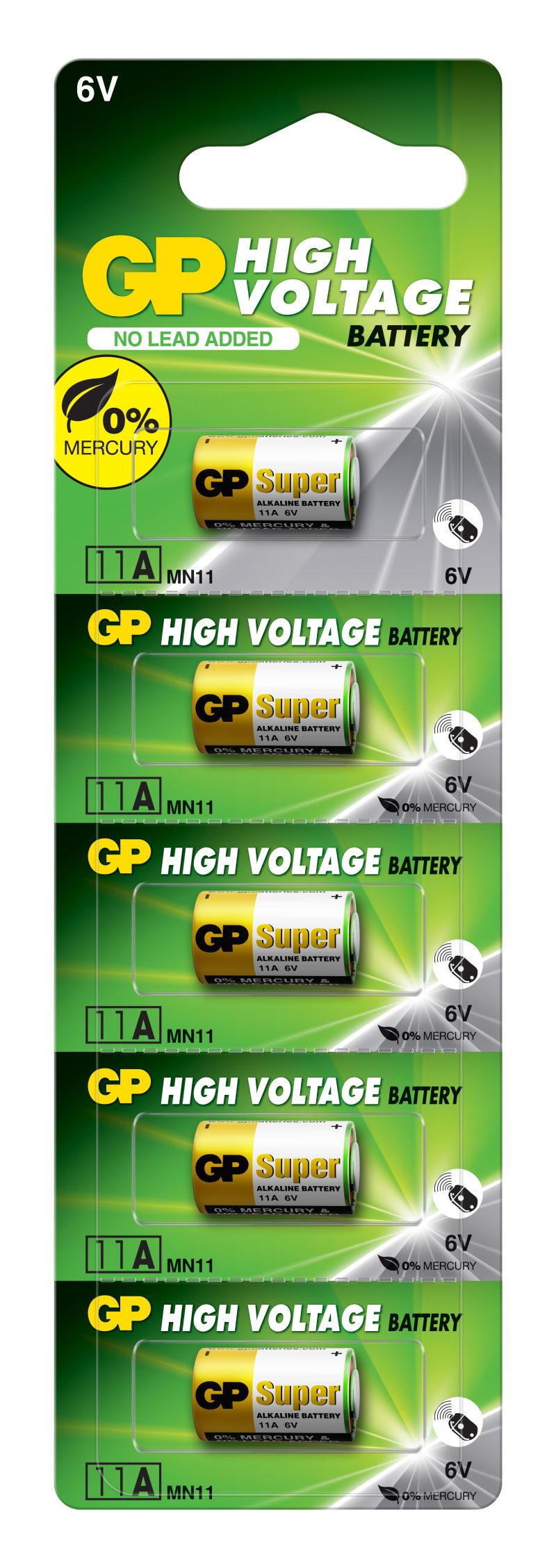 Алкална батерия GP А11 6V за дистанционни /5бр./pack цена за 1 бр./ - Image 2