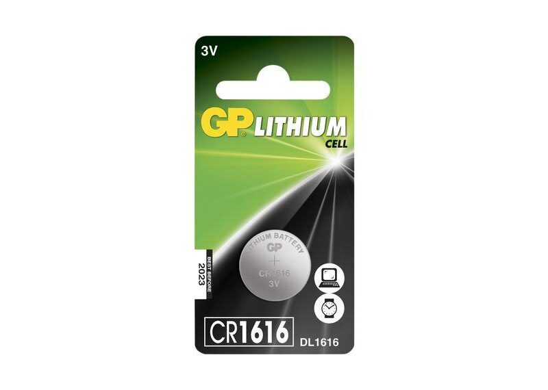 Литиева бутонна батерия GP CR 1616 3V 1 бр. в блистер /цена за 1 бр./  GP